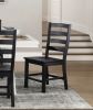 Modern Contemporary Black White 5pc Dining Set Table and 4 Side Chairs Set Wooden Kitchen Dining Furniture Casual Style